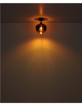 Maxy plafoniera metallo nero satinato 1x E27 IP20 Maxy plafoniera metallo nero satinato 1x E27 IP20