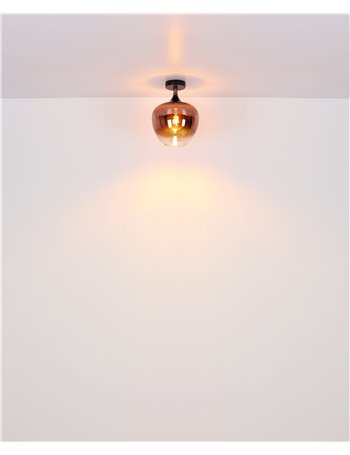 Maxy plafoniera metallo nero satinato 1x E27 IP20 Maxy plafoniera metallo nero satinato 1x E27 IP20