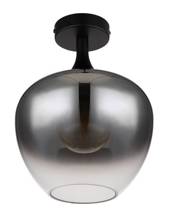 Maxy plafoniera metallo nero satinato 1x E27 IP20 Maxy plafoniera metallo nero satinato 1x E27 IP20