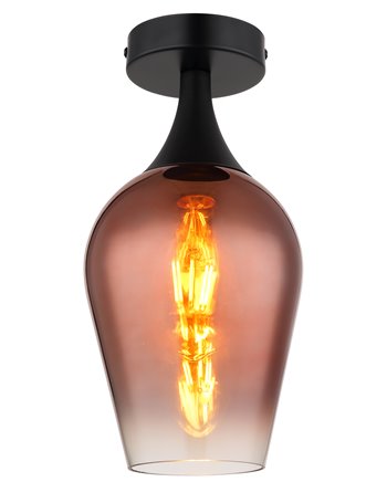 Lavus plafoniera metallo nero satinato 1x E27 IP20