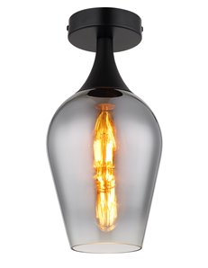 Lavus plafoniera metallo nero satinato 1x E27 IP20