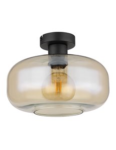 Giuseppe plafoniera metallo nero satinato 1x E27 IP20 2