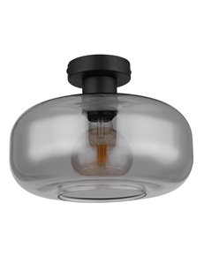 Giuseppe plafoniera metallo nero satinato 1x E27 IP20 2