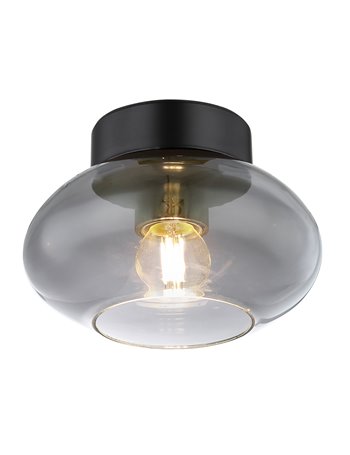 Shaun plafoniera metallo nero satinato 1x E27 IP20