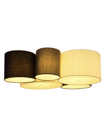 Makki plafoniera metallo bianco 5x E27 LED IP20