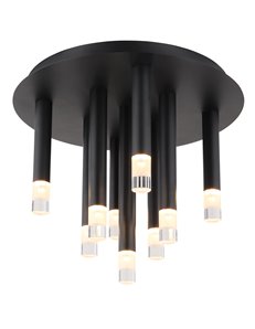 Ryan plafoniera metallo nero satinato 9x G9 LED IP20