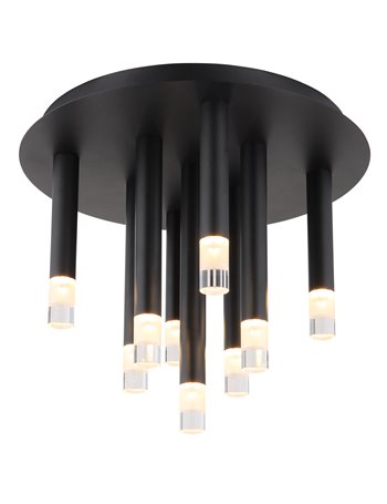 Ryan plafoniera metallo nero satinato 9x G9 LED IP20