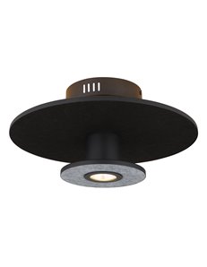 Carter plafoniera metallo nero satinato LED IP20