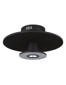 Carter plafoniera metallo nero satinato LED IP20 2