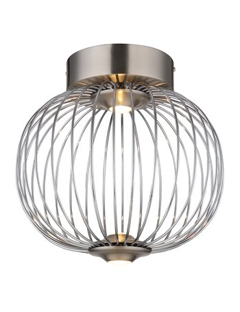 Galway plafoniera metallo nichel satinato LED IP20