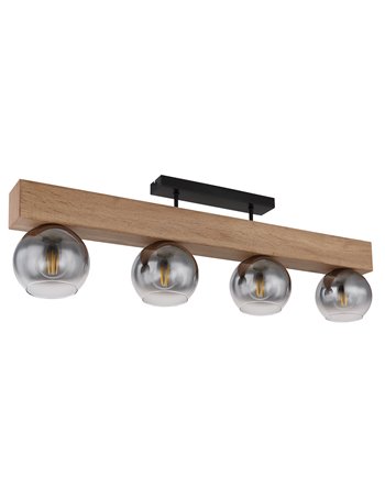 Moitas plafoniera metallo nero satinato 4x E27 IP20 Moitas plafoniera metallo nero satinato 4x E27 IP20