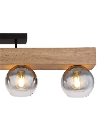 Moitas plafoniera metallo nero satinato 4x E27 IP20 Moitas plafoniera metallo nero satinato 4x E27 IP20