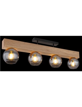 Moitas plafoniera metallo nero satinato 4x E27 IP20 Moitas plafoniera metallo nero satinato 4x E27 IP20