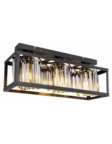 Mathilde plafoniera metallo nero satinato 3x E27 IP20