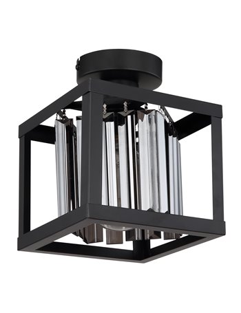 Mathilde plafoniera metallo nero satinato 1x E27 IP20 Mathilde plafoniera metallo nero satinato 1x E27 IP20