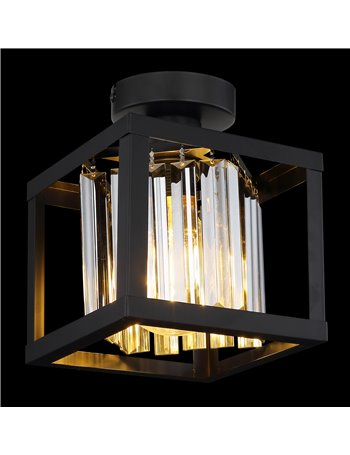 Mathilde plafoniera metallo nero satinato 1x E27 IP20 Mathilde plafoniera metallo nero satinato 1x E27 IP20