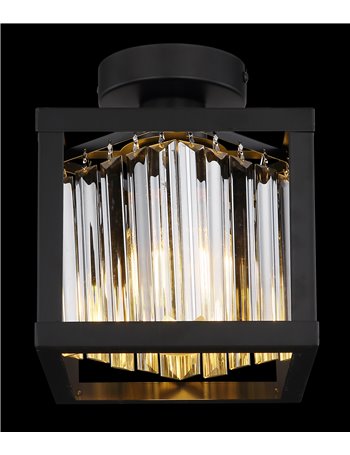 Mathilde plafoniera metallo nero satinato 1x E27 IP20 Mathilde plafoniera metallo nero satinato 1x E27 IP20