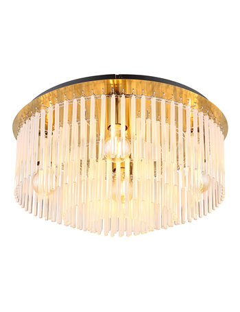 Gorley plafoniera metallo color oro satinato 5x E27 IP20
