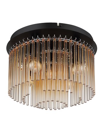 Gorley plafoniera metallo nero satinato 5x E14 IP20