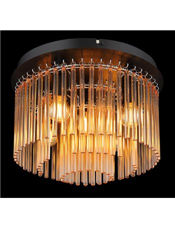 Gorley plafoniera metallo nero satinato 5x E14 IP20