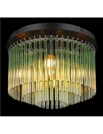 Gorley plafoniera metallo nero satinato 5x E14 IP20