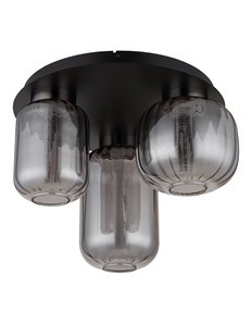 Fluoro plafoniera metallo nero satinato LED IP20 2