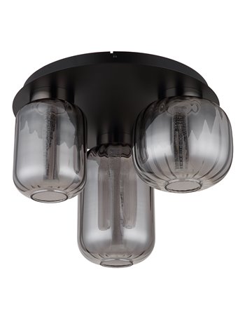 Fluoro plafoniera metallo nero satinato LED IP20
