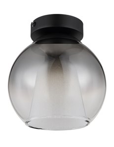 Barry plafoniera metallo nero satinato 1x E27 IP20 2