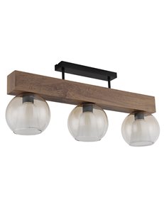 Barry i plafoniera metallo nero satinato 3x E27 IP20 2