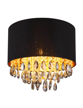 Coletta plafoniera metallo nero satinato 1x E27 IP20