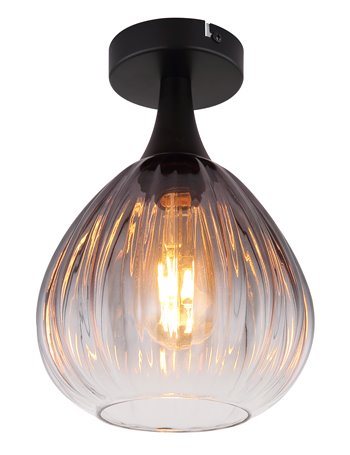 Olsen plafoniera metallo nero satinato 1x E27 IP20
