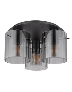 Tulivar plafoniera metallo grigio scuro 3x E27 IP20 2