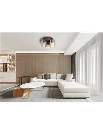 Tulivar plafoniera metallo grigio scuro 3x E27 IP20 Tulivar plafoniera metallo grigio scuro 3x E27 IP20