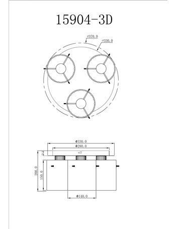 Tulivar plafoniera metallo grigio scuro 3x E27 IP20 Tulivar plafoniera metallo grigio scuro 3x E27 IP20