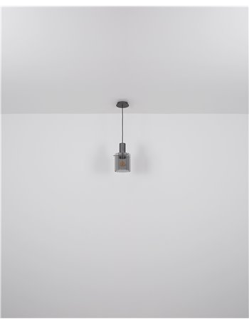 Tulivar plafoniera metallo grigio scuro 1x E27 IP20