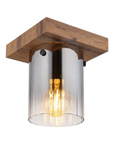 Underwood plafoniera MDF effetto legno scuro 1x E27 IP20
