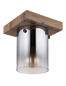 Underwood plafoniera MDF effetto legno scuro 1x E27 IP20 2