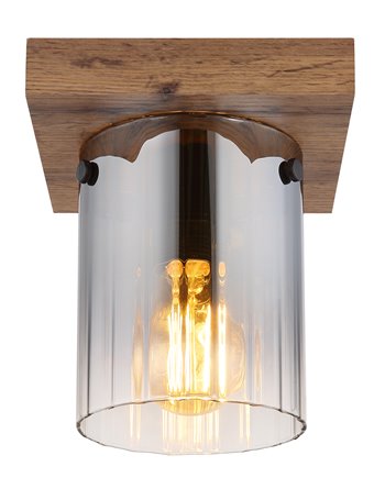 Underwood plafoniera MDF effetto legno scuro 1x E27 IP20