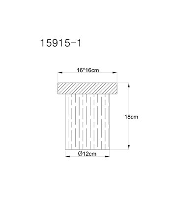 Underwood plafoniera MDF effetto legno scuro 1x E27 IP20