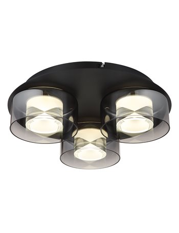 Belinda plafoniera metallo nero satinato LED IP20