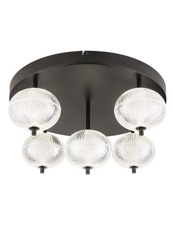 Aida plafoniera metallo nero satinato LED IP20