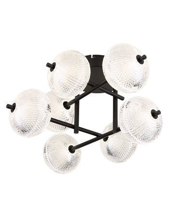 Aida plafoniera metallo nero satinato LED IP20