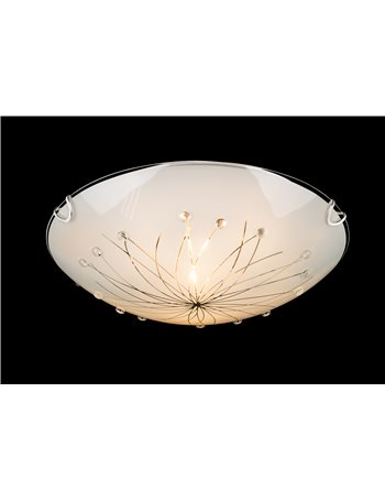 Calimero i plafoniera metallo bianco 2x E27 ILLU IP20