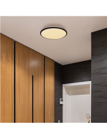 Xander plafoniera plastica nero satinato LED IP20 Xander plafoniera plastica nero satinato LED IP20