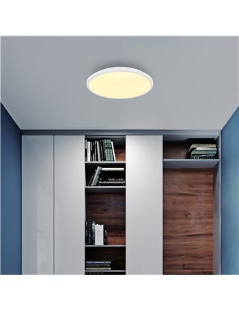 Xander plafoniera plastica bianco satinato LED IP20 Xander plafoniera plastica bianco satinato LED IP20