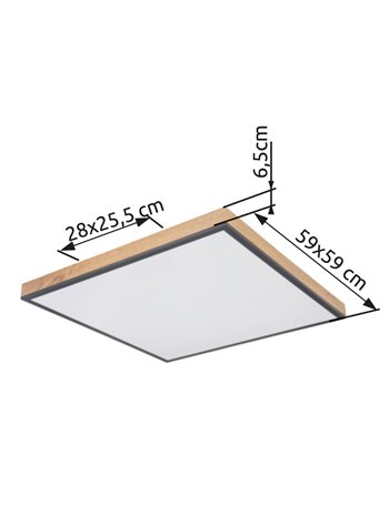 Doro plafoniera alluminio grafite LED IP20 Doro plafoniera alluminio grafite LED IP20