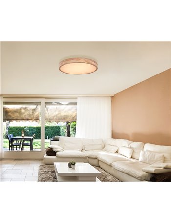 Rainer plafoniera metallo effetto legno LED IP20 Rainer plafoniera metallo effetto legno LED IP20