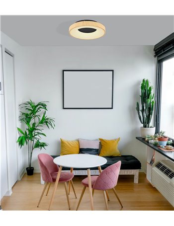 Jolli plafoniera metallo nero LED IP20