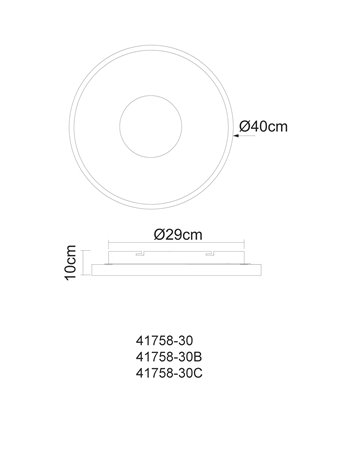 Jolli plafoniera metallo nero LED IP20