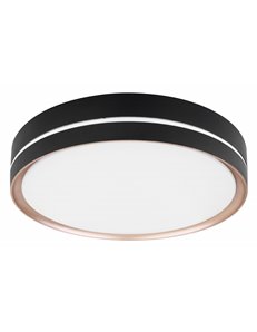 Manni plafoniera metallo nero LED IP20 2